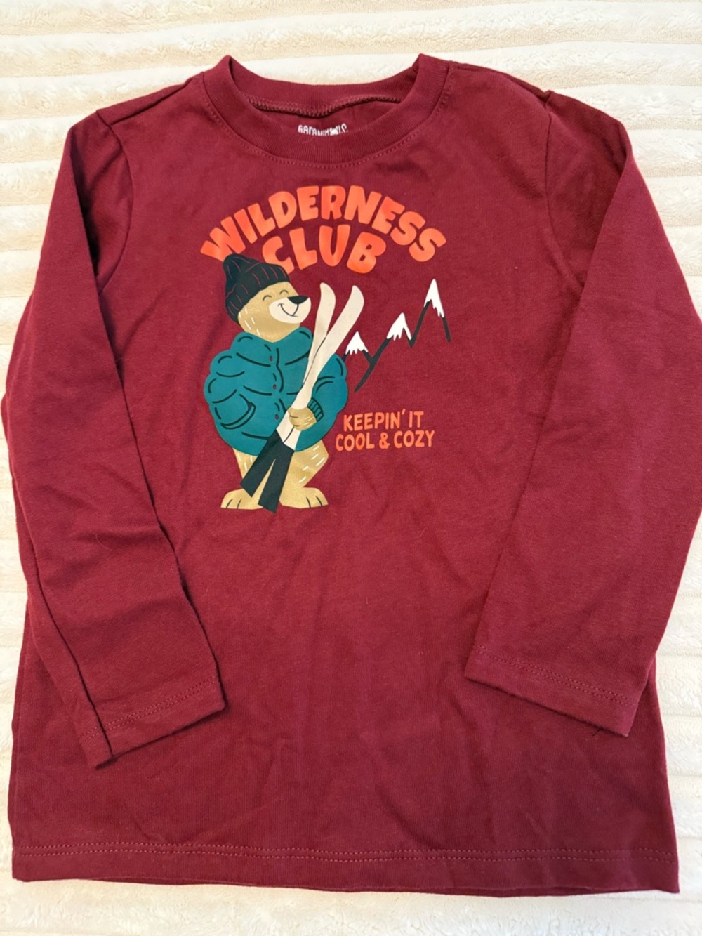 Garanimals Burgundy Long-Sleeve Wilderness Club Tee